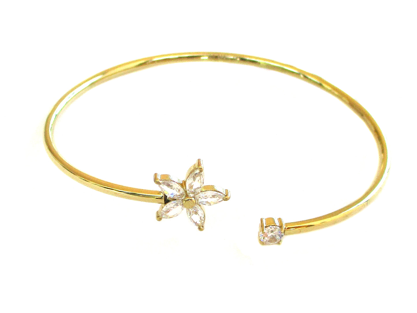 Bracciale rigido a fiore