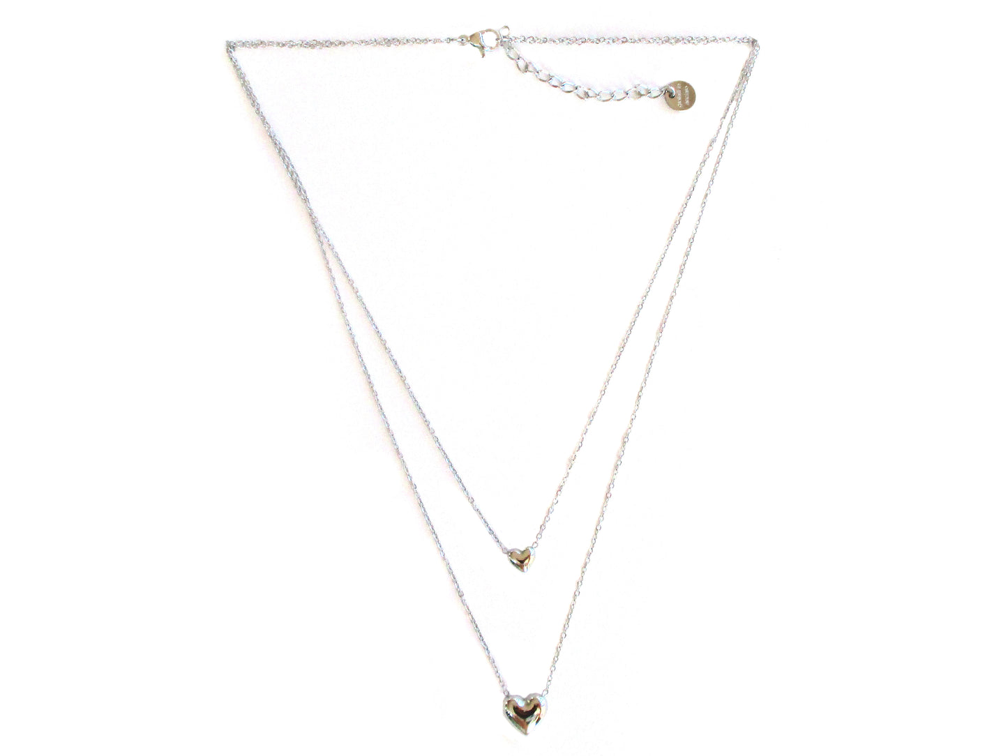 Collana doppio filo con ciondolo a cuore