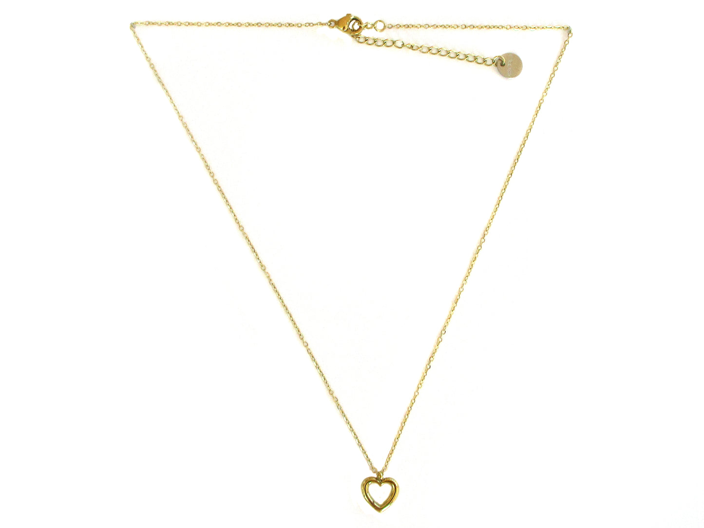 Collana con ciondolo a cuore cavo