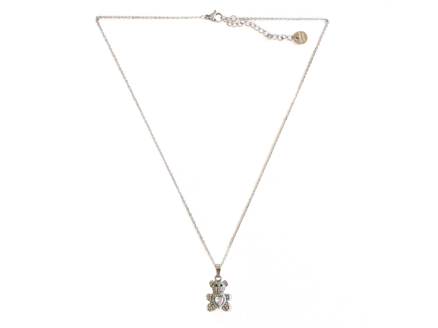 Collana con ciondolo a orsetto e strass