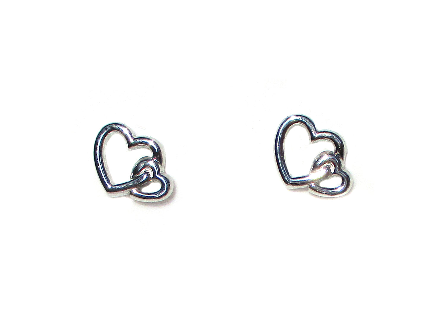 Orecchini cuore doppio