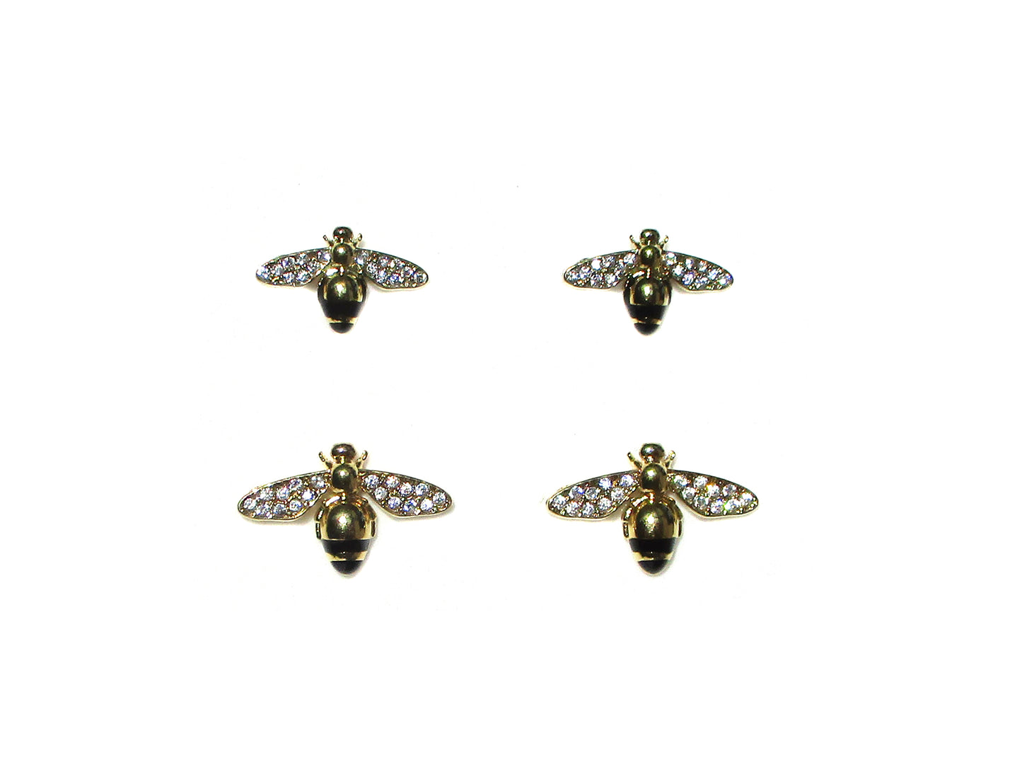 Set 2 coppie orecchini ad ape