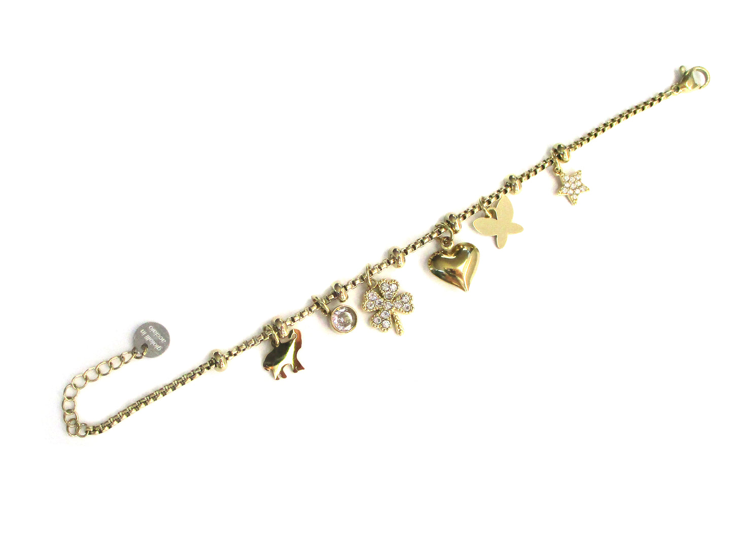 Bracciale con ciondolo a quadrifoglio