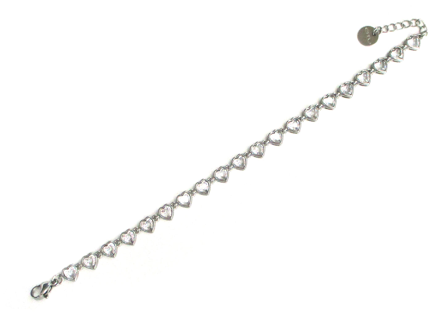 Bracciale strass a cuore
