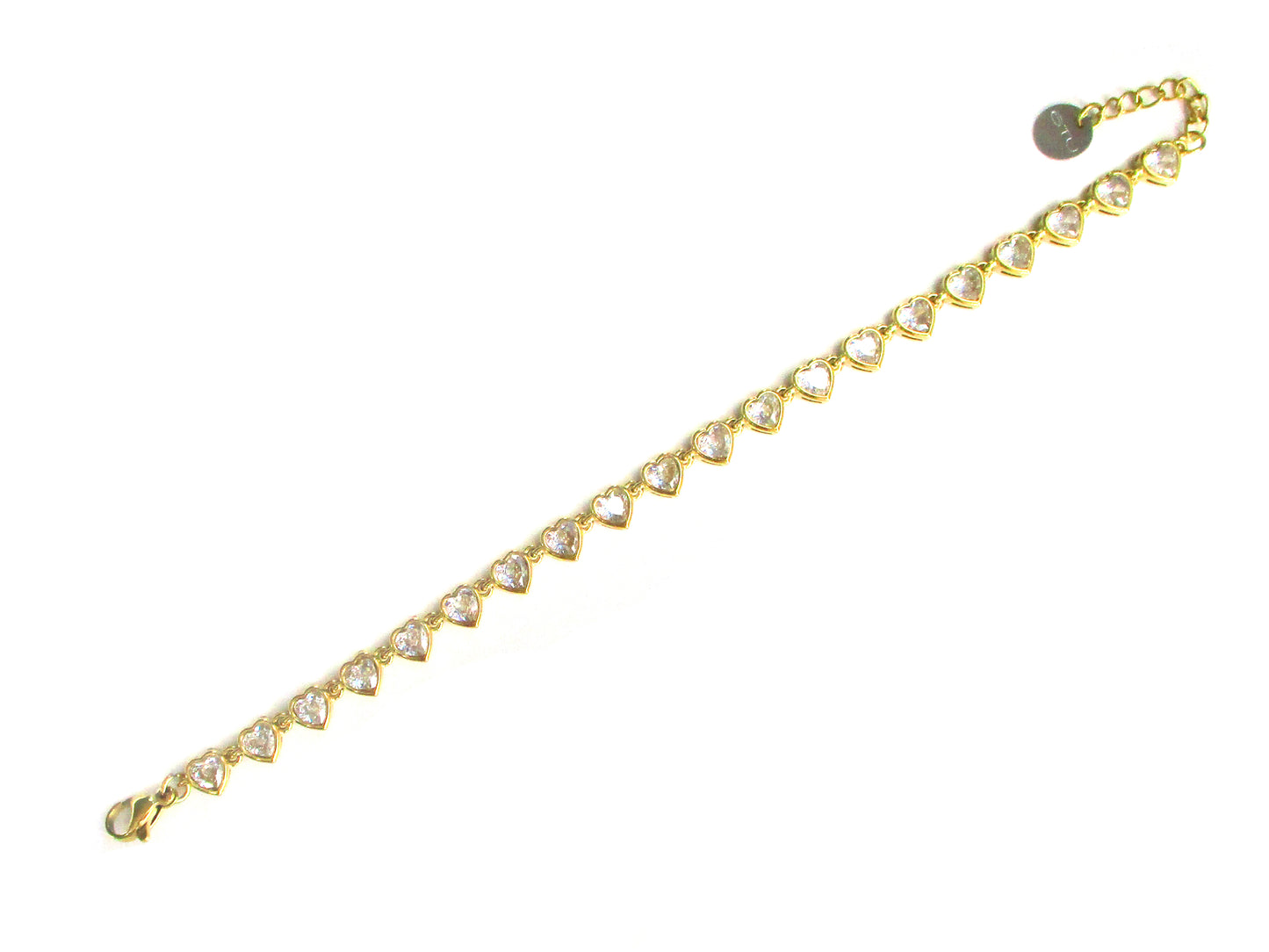 Bracciale strass a cuore